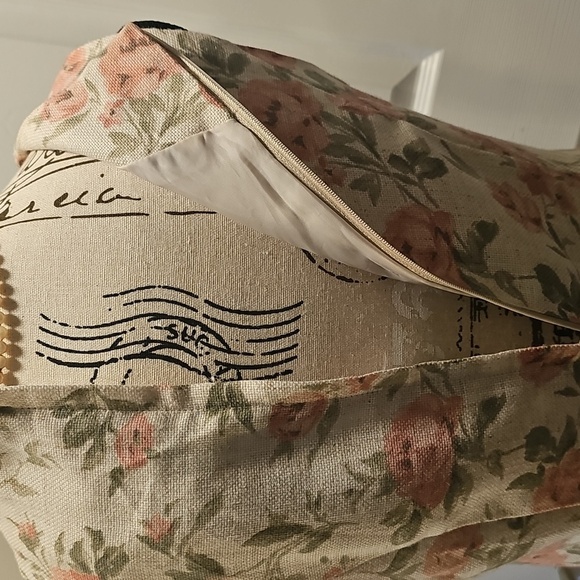 Sag Harbor Women's Floral Print Midi Dress, Cream and Pink, Cotton Blend, 4P - Picture 4 of 8